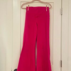 Bright Pink Flared Leggings